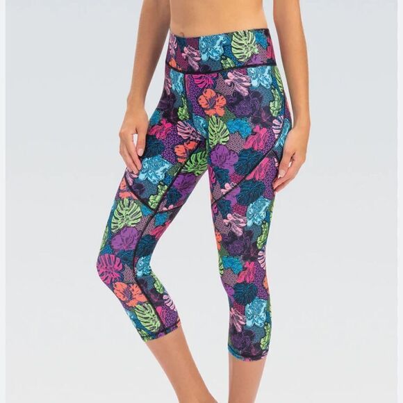 Dolfin Uglies Printed Capri Leggings Women’s Small - Picture 1 of 5